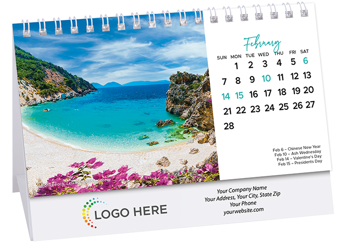 Scenic Beaches Tent Calendar SB2027